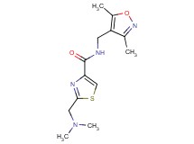 2-[(dimethylamino)methyl]-N-[(3,5-dimethylisoxazol-4-yl)methyl]-1,3-thiazole-4-carboxamide