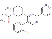 4-[1-(2-ethylbutanoyl)-3-piperidinyl]-5-(2-fluorophenyl)-2-(3-pyridinyl)pyrimidine