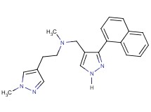 N-methyl-2-(1-methyl-1H-pyrazol-4-yl)-N-{[3-(1-naphthyl)-1H-pyrazol-4-yl]methyl}ethanamine
