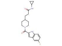 N-cyclopropyl-3-{1-[(5-fluoro-1H-indol-2-yl)carbonyl]-4-piperidinyl}propanamide