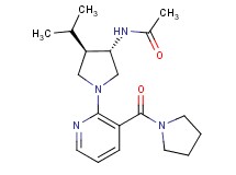 N-{(3S*,4R*)-4-isopropyl-1-[3-(1-pyrrolidinylcarbonyl)-2-pyridinyl]-3-pyrrolidinyl}acetamide