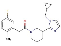 3-[1-(cyclopropylmethyl)-1H-imidazol-2-yl]-1-[(5-fluoro-2-methylphenyl)acetyl]piperidine