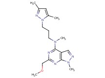 N-[3-(3,5-dimethyl-1H-pyrazol-1-yl)propyl]-6-(methoxymethyl)-N,1-dimethyl-1H-pyrazolo[3,4-d]pyrimidin-4-amine