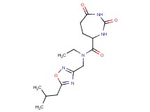 N-ethyl-N-[(5-isobutyl-1,2,4-oxadiazol-3-yl)methyl]-2,7-dioxo-1,3-diazepane-4-carboxamide