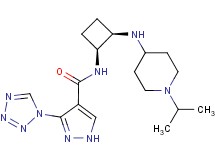 N-{(1S*,2R*)-2-[(1-isopropyl-4-piperidinyl)amino]cyclobutyl}-3-(1H-tetrazol-1-yl)-1H-pyrazole-4-carboxamide