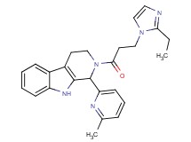 2-[3-(2-ethyl-1H-imidazol-1-yl)propanoyl]-1-(6-methyl-2-pyridinyl)-2,3,4,9-tetrahydro-1H-beta-carboline