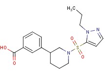 3-{1-[(1-propyl-1H-pyrazol-5-yl)sulfonyl]piperidin-3-yl}benzoic acid
