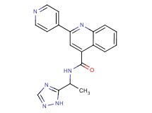 2-pyridin-4-yl-N-[1-(1H-1,2,4-triazol-5-yl)ethyl]quinoline-4-carboxamide