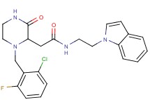2-[1-(2-chloro-6-fluorobenzyl)-3-oxo-2-piperazinyl]-N-[2-(1H-indol-1-yl)ethyl]acetamide