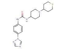 N-[1-(tetrahydro-2H-thiopyran-4-yl)piperidin-4-yl]-N'-[4-(1H-1,2,4-triazol-1-yl)phenyl]urea