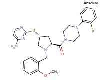 2-{[(3R,5S)-5-{[4-(2-fluorophenyl)-1-piperazinyl]carbonyl}-1-(2-methoxybenzyl)-3-pyrrolidinyl]thio}-4-methylpyrimidine