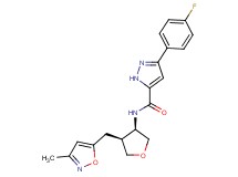 3-(4-fluorophenyl)-N-{(3R*,4S*)-4-[(3-methyl-5-isoxazolyl)methyl]tetrahydro-3-furanyl}-1H-pyrazole-5-carboxamide