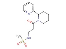 N-{3-oxo-3-[2-(2-pyridinyl)-1-piperidinyl]propyl}methanesulfonamide