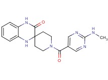 1-{[2-(methylamino)-5-pyrimidinyl]carbonyl}-1',4'-dihydro-3'H-spiro[piperidine-4,2'-quinoxalin]-3'-one