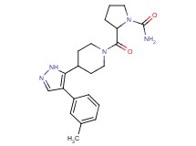 2-({4-[4-(3-methylphenyl)-1H-pyrazol-5-yl]piperidin-1-yl}carbonyl)pyrrolidine-1-carboxamide
