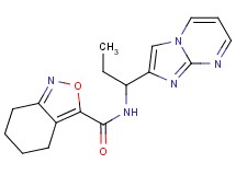 N-(1-imidazo[1,2-a]pyrimidin-2-ylpropyl)-4,5,6,7-tetrahydro-2,1-benzisoxazole-3-carboxamide