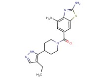 6-{[4-(4-ethyl-1H-pyrazol-5-yl)piperidin-1-yl]carbonyl}-4-methyl-1,3-benzothiazol-2-amine