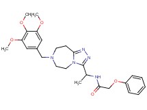 2-phenoxy-N-{1-[7-(3,4,5-trimethoxybenzyl)-6,7,8,9-tetrahydro-5H-[1,2,4]triazolo[4,3-d][1,4]diazepin-3-yl]ethyl}acetamide