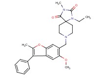 1-ethyl-8-[(5-methoxy-2-methyl-3-phenyl-1-benzofuran-6-yl)methyl]-3-methyl-1,3,8-triazaspiro[4.5]decane-2,4-dione