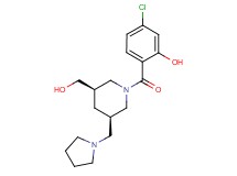 5-chloro-2-{[(3R*,5R*)-3-(hydroxymethyl)-5-(pyrrolidin-1-ylmethyl)piperidin-1-yl]carbonyl}phenol