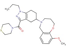 10-methoxy-5-[1-propyl-3-(4-thiomorpholinylcarbonyl)-4,5,6,7-tetrahydro-1H-indazol-5-yl]-3,4,5,6-tetrahydro-2H-1,5-benzoxazocine