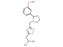 5-isobutyl-3-{[2-(3-methoxyphenyl)-1-pyrrolidinyl]methyl}-1,2,4-oxadiazole