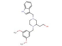 2-[1-(3,5-dimethoxybenzyl)-4-(1H-indol-3-ylmethyl)-2-piperazinyl]ethanol