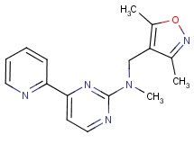 N-[(3,5-dimethyl-4-isoxazolyl)methyl]-N-methyl-4-(2-pyridinyl)-2-pyrimidinamine