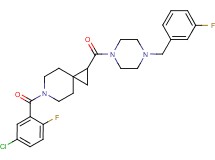 6-(5-chloro-2-fluorobenzoyl)-1-{[4-(3-fluorobenzyl)-1-piperazinyl]carbonyl}-6-azaspiro[2.5]octane