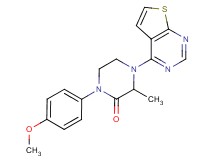 1-(4-methoxyphenyl)-3-methyl-4-thieno[2,3-d]pyrimidin-4-yl-2-piperazinone