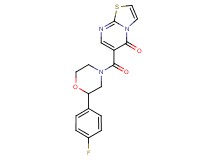 6-{[2-(4-fluorophenyl)morpholin-4-yl]carbonyl}-5H-[1,3]thiazolo[3,2-a]pyrimidin-5-one