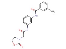 3-methyl-N-(3-{[(2-oxo-1,3-oxazolidin-3-yl)acetyl]amino}phenyl)benzamide