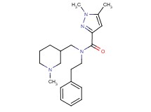 1,5-dimethyl-N-[(1-methyl-3-piperidinyl)methyl]-N-(2-phenylethyl)-1H-pyrazole-3-carboxamide