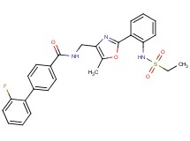 N-[(2-{2-[(ethylsulfonyl)amino]phenyl}-5-methyl-1,3-oxazol-4-yl)methyl]-2'-fluoro-4-biphenylcarboxamide
