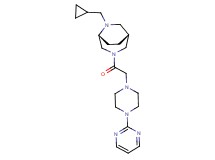 (1R*,5R*)-6-(cyclopropylmethyl)-3-[(4-pyrimidin-2-ylpiperazin-1-yl)acetyl]-3,6-diazabicyclo[3.2.2]nonane