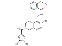 N-({7-[(1,5-dimethyl-1H-pyrazol-3-yl)carbonyl]-3-methyl-5,6,7,8-tetrahydro-2,7-naphthyridin-4-yl}methyl)-2-(methylthio)benzamide