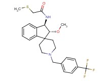 N-{(2R*,3R*)-2-methoxy-1'-[4-(trifluoromethyl)benzyl]-2,3-dihydrospiro[indene-1,4'-piperidin]-3-yl}-2-(methylthio)acetamide