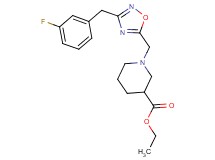 ethyl 1-{[3-(3-fluorobenzyl)-1,2,4-oxadiazol-5-yl]methyl}-3-piperidinecarboxylate