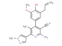 4-(3-allyl-4-hydroxy-5-methoxyphenyl)-2-amino-5-methyl-6-(1-methyl-1H-pyrazol-4-yl)nicotinonitrile