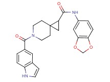 N-1,3-benzodioxol-5-yl-6-(1H-indol-5-ylcarbonyl)-6-azaspiro[2.5]octane-1-carboxamide