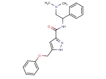 N-[2-(dimethylamino)-1-phenylethyl]-5-(phenoxymethyl)-1H-pyrazole-3-carboxamide