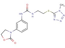 N-{2-[(1-methyl-1H-tetrazol-5-yl)thio]ethyl}-N'-[3-(2-oxo-1,3-oxazolidin-3-yl)phenyl]urea