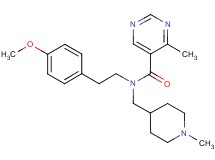 N-[2-(4-methoxyphenyl)ethyl]-4-methyl-N-[(1-methylpiperidin-4-yl)methyl]pyrimidine-5-carboxamide