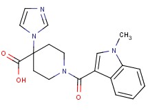 4-(1H-imidazol-1-yl)-1-[(1-methyl-1H-indol-3-yl)carbonyl]piperidine-4-carboxylic acid