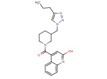 4-({3-[(4-propyl-1H-1,2,3-triazol-1-yl)methyl]-1-piperidinyl}carbonyl)-2-quinolinol