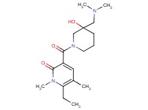 3-({3-[(dimethylamino)methyl]-3-hydroxy-1-piperidinyl}carbonyl)-6-ethyl-1,5-dimethyl-2(1H)-pyridinone