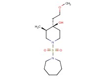 (3R*,4R*)-1-(1-azepanylsulfonyl)-4-(2-methoxyethyl)-3-methyl-4-piperidinol