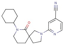 2-(7-cyclohexyl-6-oxo-2,7-diazaspiro[4.5]dec-2-yl)isonicotinonitrile