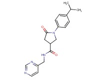 1-(4-isopropylphenyl)-5-oxo-N-(4-pyrimidinylmethyl)-3-pyrrolidinecarboxamide