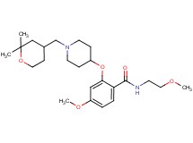 2-({1-[(2,2-dimethyltetrahydro-2H-pyran-4-yl)methyl]-4-piperidinyl}oxy)-4-methoxy-N-(2-methoxyethyl)benzamide
